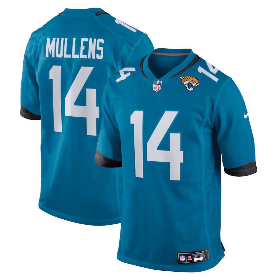 Men's Jacksonville Jaguars Nick Mullens Nike Teal Team Game Jersey - Ujersey NHL