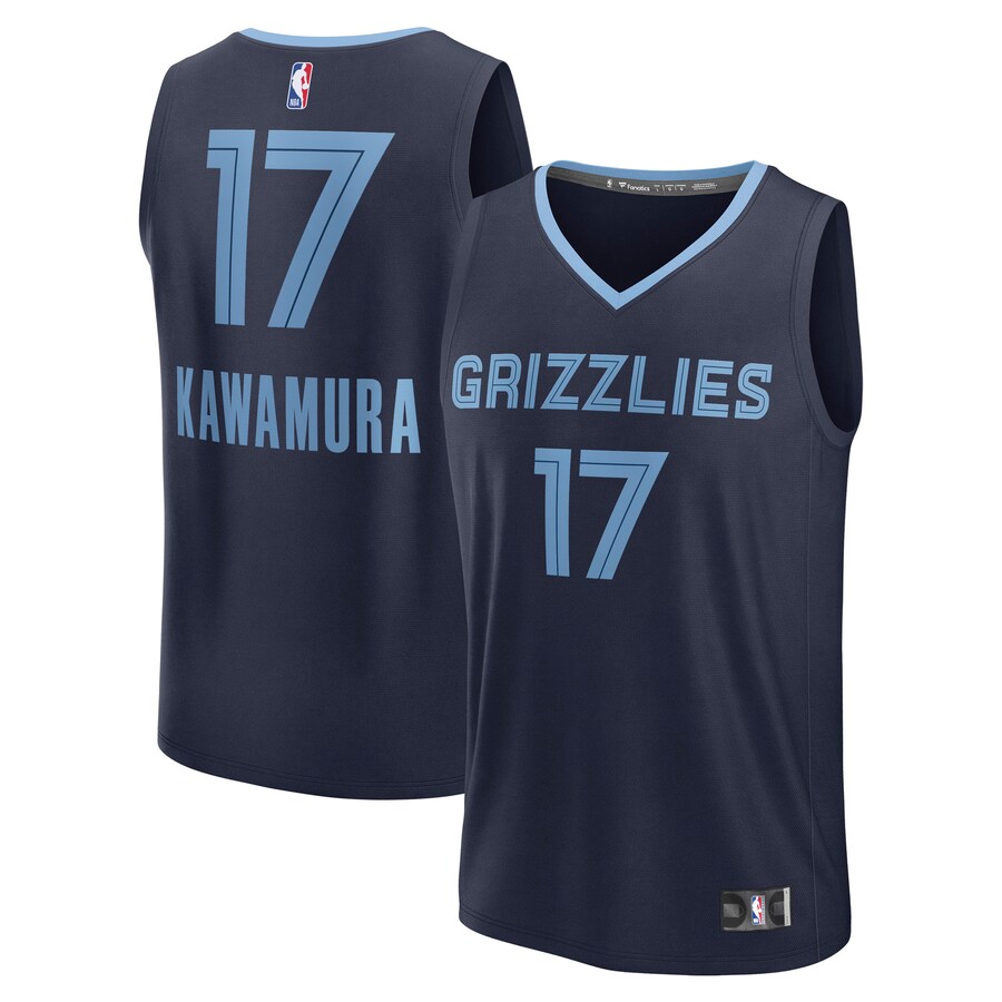 Men's Memphis Grizzlies Yuki Kawamura Fanatics Navy Fast Break Replica Player Jersey - Icon Edition - Ujersey