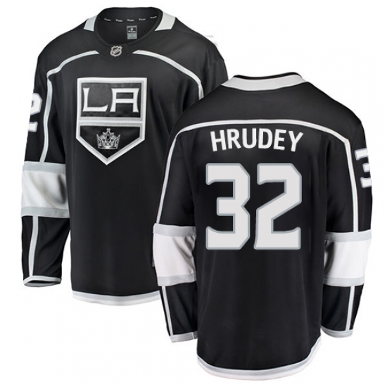 Men's Los Angeles Kings #32 Kelly Hrudey Authentic Black Home Fanatics Branded Breakaway NHL Jersey - Ujersey