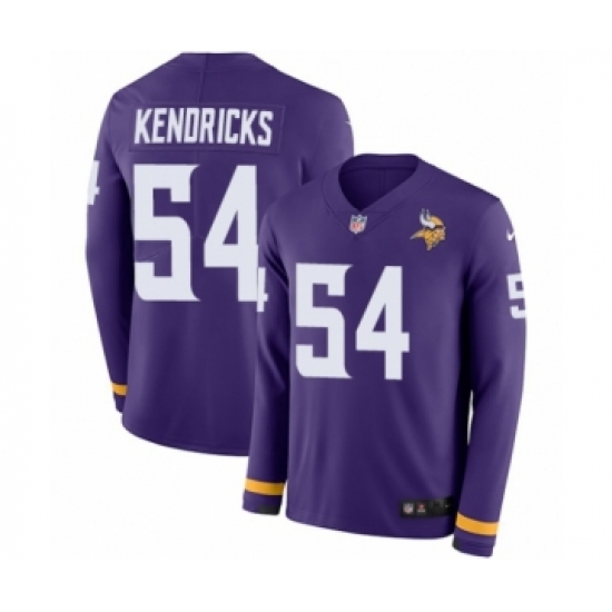 Men's Nike Minnesota Vikings #54 Eric Kendricks Limited Purple Therma Long Sleeve NFL Jersey - Ujersey
