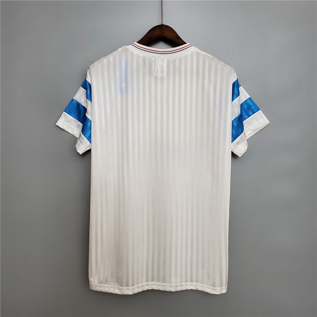 Marseille Retro Soccer Jersey Home Custom Shirt 1989-91 - Ujersey Shop