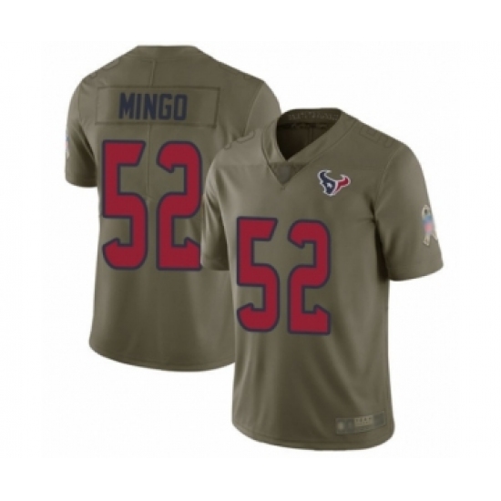 Men's Houston Texans #52 Barkevious Mingo Limited Olive 2017 Salute to Service Football Jersey - Ujersey
