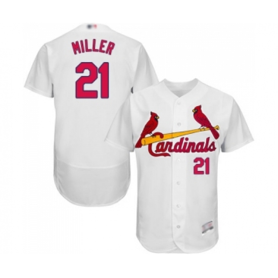 Men's St. Louis Cardinals #21 Andrew Miller White Home Flex Base Authentic Collection Baseball Jersey - Ujersey