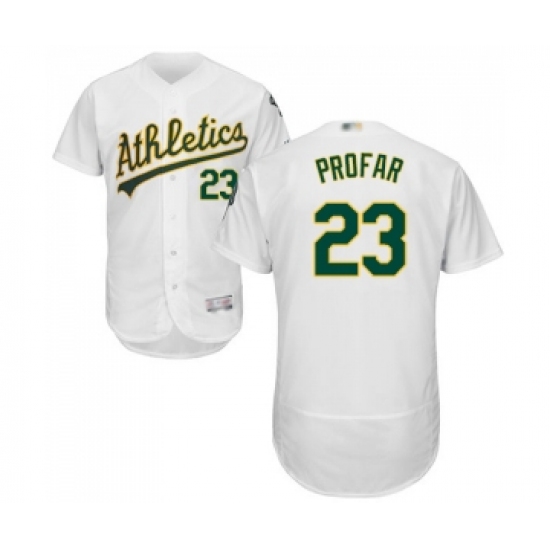 Men's Oakland Athletics #23 Jurickson Profar White Home Flex Base Authentic Collection Baseball Jersey - Ujersey