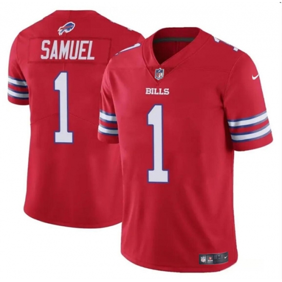 Men's Buffalo Bills #1 Curtis Samuel Red Vapor Untouchable Limited Football Stitched Jersey - Ujersey