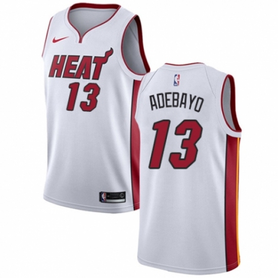 Women's Nike Miami Heat #13 Edrice Adebayo Swingman NBA Jersey - Association Edition - Ujersey