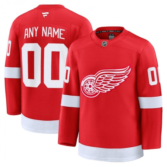 Men's Detroit Red Wings Customized Red 2024-25 Stitched Jersey - Ujersey