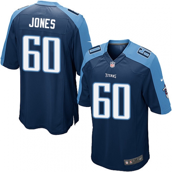 Men's Nike Tennessee Titans #60 Ben Jones Game Navy Blue Alternate NFL Jersey - Ujersey