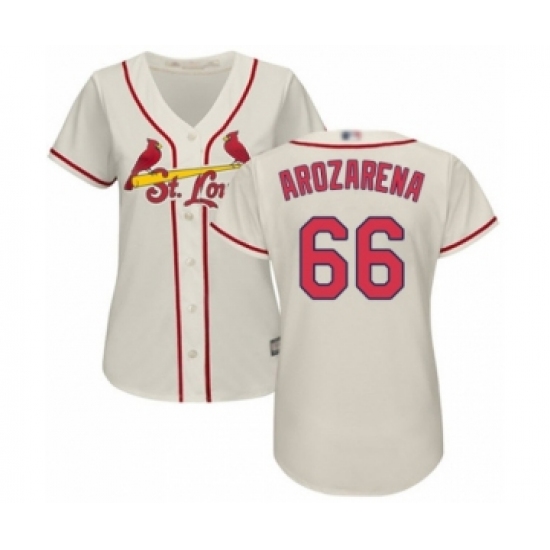 Women's St. Louis Cardinals #66 Randy Arozarena Authentic Cream Alternate Cool Base Baseball Player Jersey - Ujersey