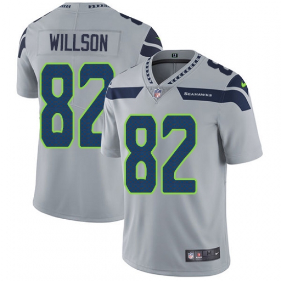 Men's Nike Seattle Seahawks #82 Luke Willson Grey Alternate Vapor Untouchable Limited Player NFL Jersey - Ujersey