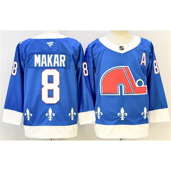 Men's Colorado Avalanche #8 Cale Makar Blue 2025-26 With A Alternate Stitched Jersey - Ujersey