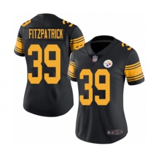 Women's Pittsburgh Steelers #39 Minkah Fitzpatrick Limited Black Rush Vapor Untouchable Football Jersey - Ujersey