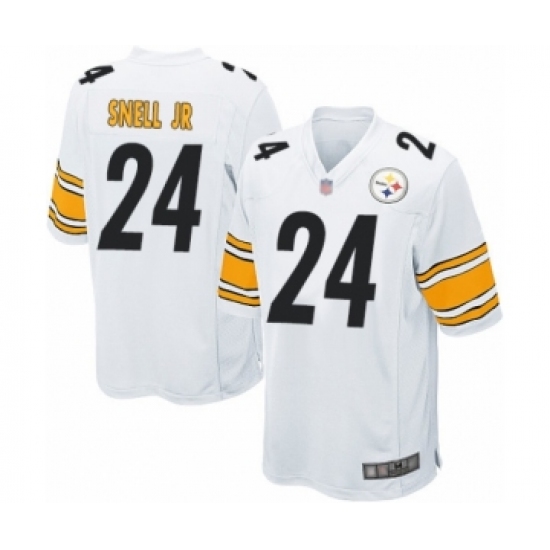 Men's Pittsburgh Steelers #24 Benny Snell Jr. Game White Football Jersey - Ujersey