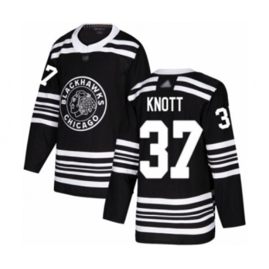 Youth Chicago Blackhawks #37 Graham Knott Authentic Black Alternate Hockey Jersey - Ujersey