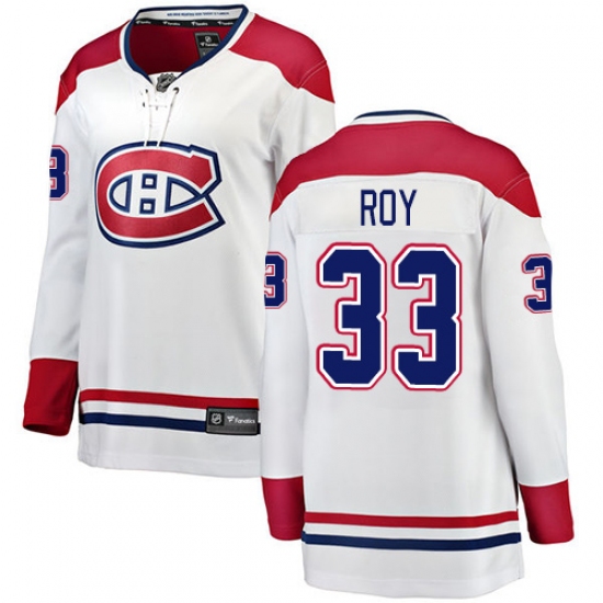 Women's Montreal Canadiens #33 Patrick Roy Authentic White Away Fanatics Branded Breakaway NHL Jersey - Ujersey
