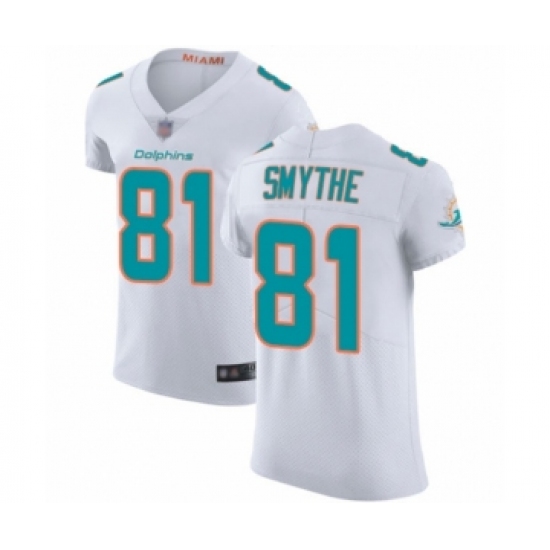 Men's Miami Dolphins #81 Durham Smythe White Vapor Untouchable Elite Player Football Jersey - Ujersey