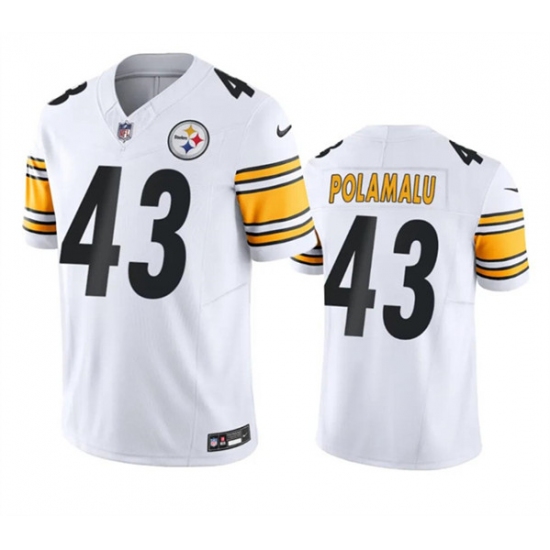 Men's Pittsburgh Steelers #43 Troy Polamalu White 2023 F.U.S.E. Vapor Untouchable Color Rish Limited Football Stitched Jersey - Ujersey