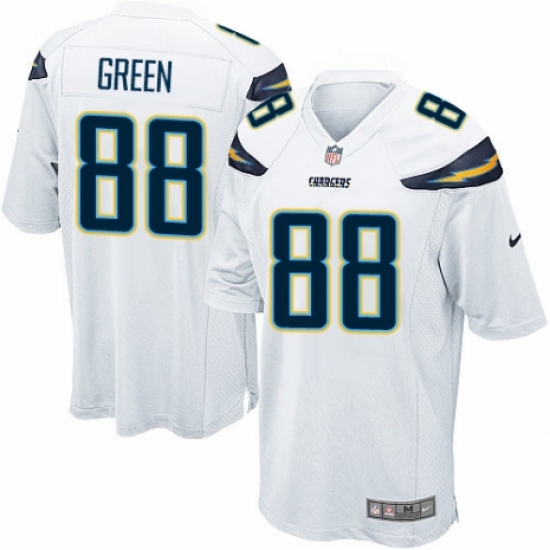 Men's Nike Los Angeles Chargers #88 Virgil Green Game White NFL Jersey - Ujersey