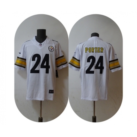 Men's Pittsburgh Steelers #24 Joey Porter Jr. White 2023 Draft Vapor Untouchable Limited Stitched Jersey - Ujersey