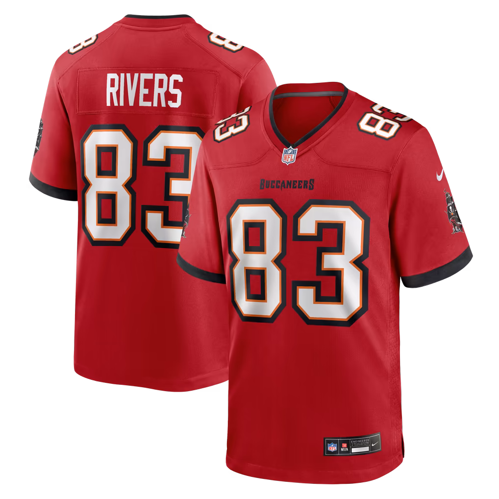 Men's Tampa Bay Buccaneers Eric Rivers Nike Red Team Game Jersey - Ujersey