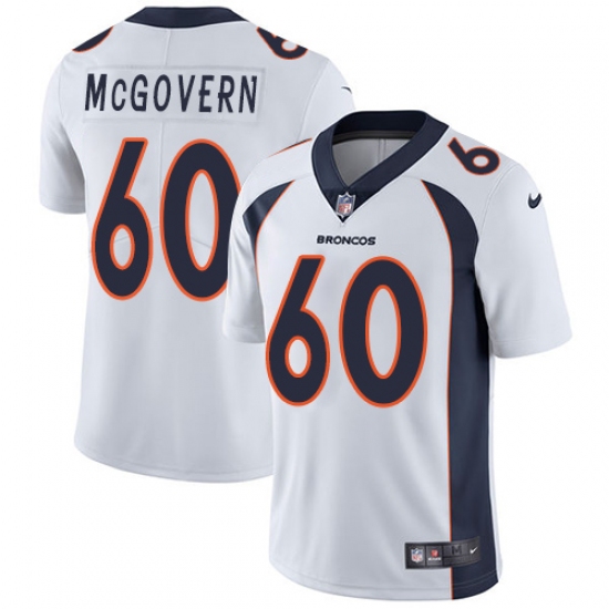 Youth Nike Denver Broncos #60 Connor McGovern White Vapor Untouchable Limited Player NFL Jersey - Ujersey