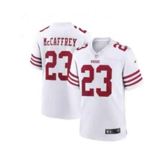 Men's San Francisco 49ers #23 Christian McCaffrey 2022 New White Vapor Untouchable Limited Stitched Jersey - Ujersey