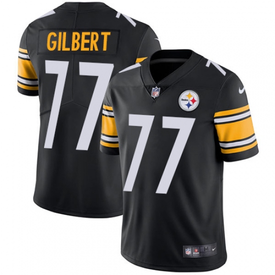 Youth Nike Pittsburgh Steelers #77 Marcus Gilbert Black Team Color Vapor Untouchable Limited Player NFL Jersey - Ujersey