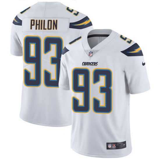Youth Nike Los Angeles Chargers #93 Darius Philon White Vapor Untouchable Limited Player NFL Jersey - Ujersey