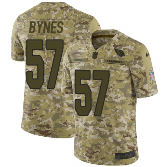 Youth Nike Arizona Cardinals #57 Josh Bynes Limited Camo 2018 Salute to Service NFL Jersey - Ujersey