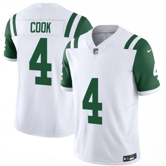 Men's New York Jets #4 Brady Cook White 2025 F.U.S.E. Classic Alternate Vapor Untouchable Limited Football Stitched Jersey - Ujersey