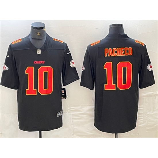 Men's Kansas City Chiefs #10 Isiah Pacheco Black Vapor Untouchable Limited Football Stitched Jersey - Ujersey