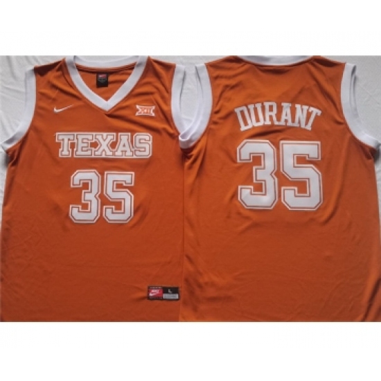 Men's Texas Longhorns #35 Kevin Durant Orange Stitched Jersey - Ujersey