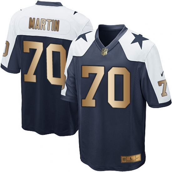 Youth Nike Dallas Cowboys #70 Zack Martin Elite Navy/Gold Throwback Alternate NFL Jersey - Ujersey