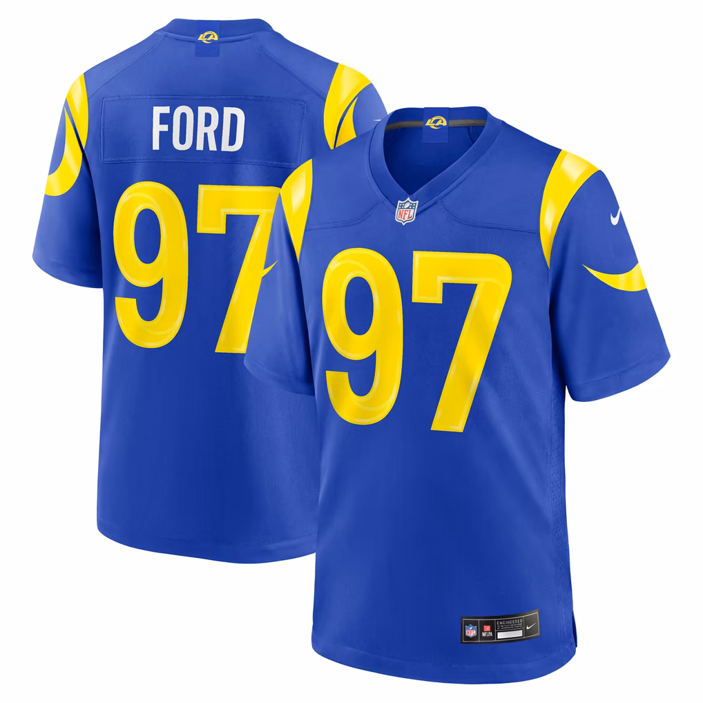 Men's Los Angeles Rams Poona Ford Nike Royal Game Jersey - Ujersey