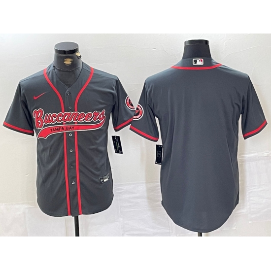 Men's Tampa Bay Buccaneers Blank Grey Cool Base Stitched Baseball Jersey - Ujersey
