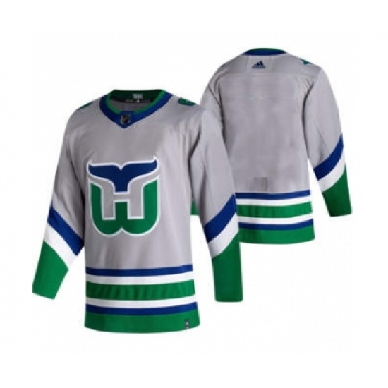 Men's Carolina Hurricanes Blank Grey 2020-21 Reverse Retro Alternate Hockey Jersey - Ujersey