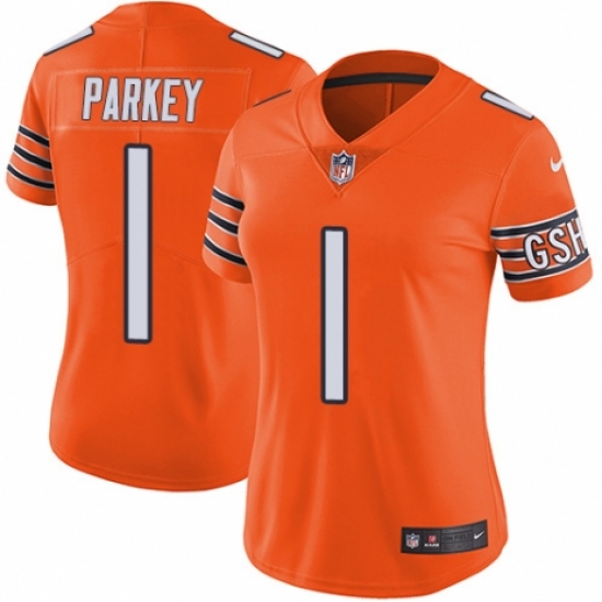 Women's Nike Chicago Bears #1 Cody Parkey Limited Orange Rush Vapor Untouchable NFL Jersey - Ujersey
