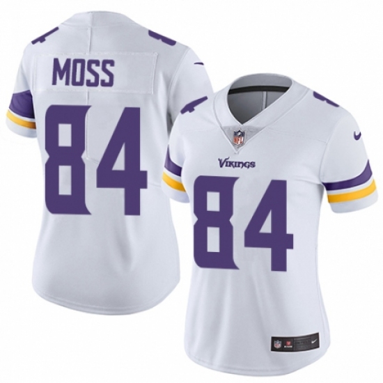 Women's Nike Minnesota Vikings #84 Randy Moss White Vapor Untouchable Limited Player NFL Jersey - Ujersey