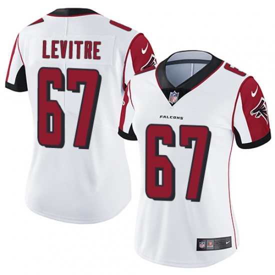 Women's Nike Atlanta Falcons #67 Andy Levitre White Vapor Untouchable Limited Player NFL Jersey - Ujersey