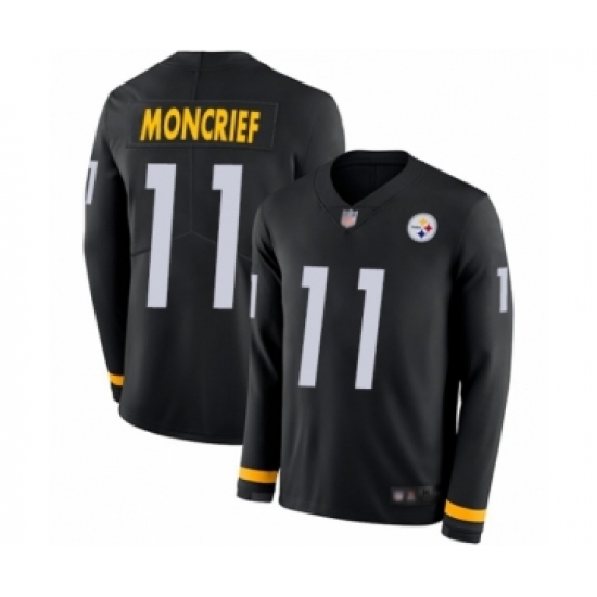 Youth Pittsburgh Steelers #11 Donte Moncrief Limited Black Therma Long Sleeve Football Jersey - Ujersey