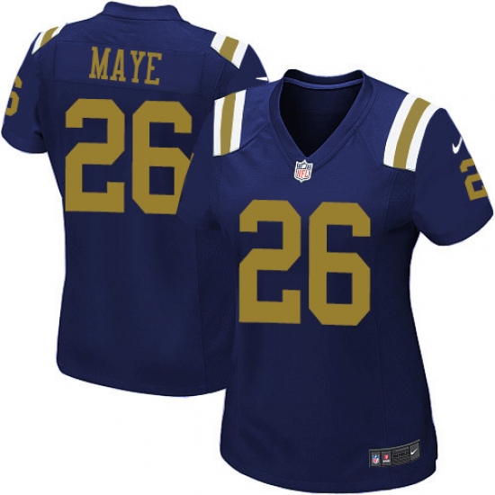 Women's Nike New York Jets #26 Marcus Maye Game Navy Blue Alternate NFL Jersey - Ujersey
