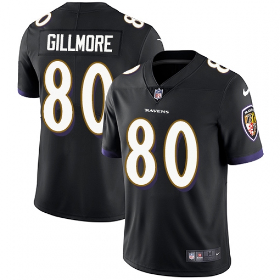 Youth Nike Baltimore Ravens #80 Crockett Gillmore Black Alternate Vapor Untouchable Limited Player NFL Jersey - Ujersey