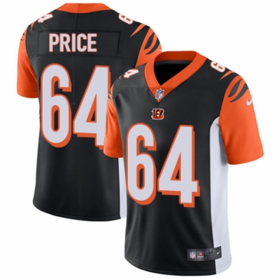 Youth Nike Cincinnati Bengals #64 Billy Price Black Team Color Vapor Untouchable Limited Player NFL Jersey - Ujersey