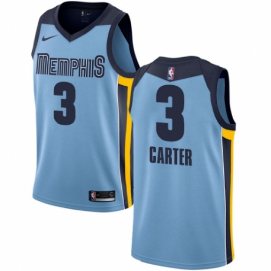 Women's Nike Memphis Grizzlies #3 Jevon Carter Swingman Light Blue NBA Jersey Statement Edition - Ujersey