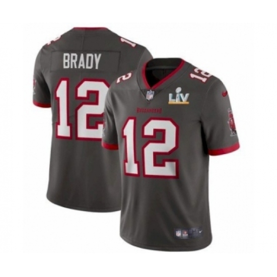 Women's Tampa Bay Buccaneers #12 Pewter Jersey 2021 Super Bowl LV - Ujersey