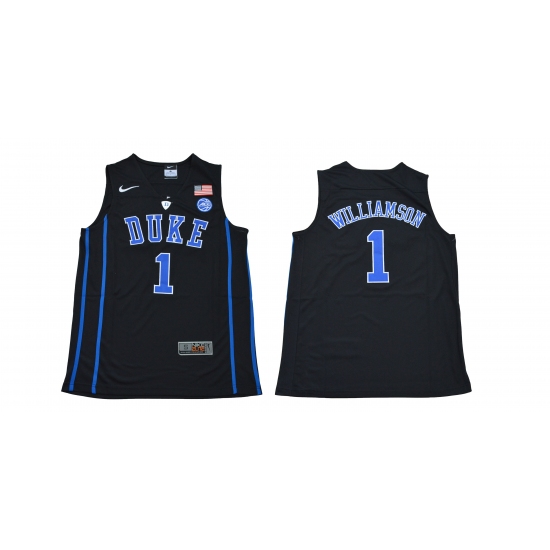 Duke Blue Devils #1 Zion Williamson Black Basketball Stitched NCAA Jersey - Ujersey
