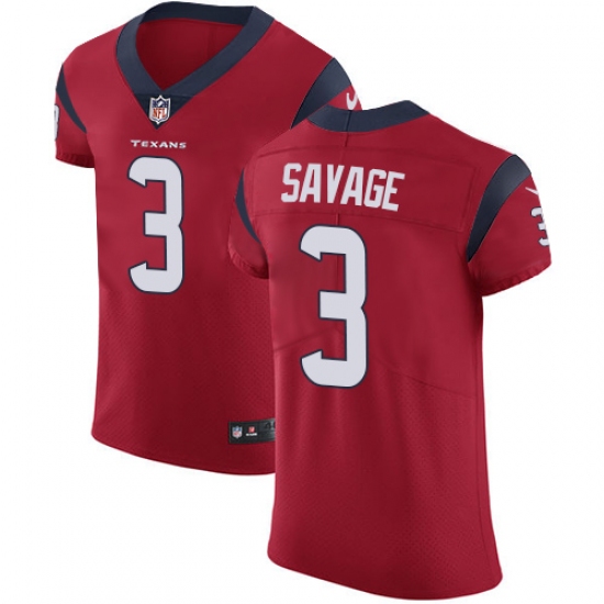 Men's Nike Houston Texans #3 Tom Savage Red Alternate Vapor Untouchable Elite Player NFL Jersey - Ujersey