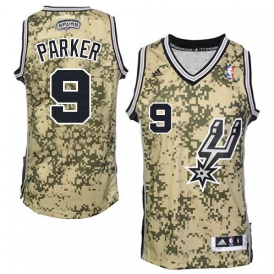 Men's Adidas San Antonio Spurs #9 Tony Parker Swingman Camo NBA Jersey - Ujersey