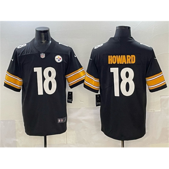 Men's Pittsburgh Steelers #18 Will Howard Black 2025 Vapor Limited Football Stitched Jersey - Ujersey