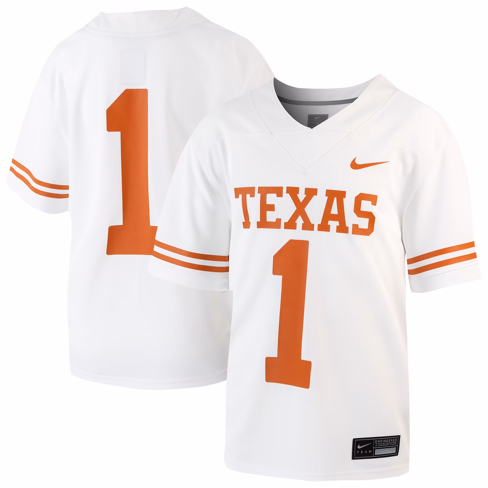 Youth Nike #1 White Texas Longhorns Untouchable Football Jersey - ujerseystore